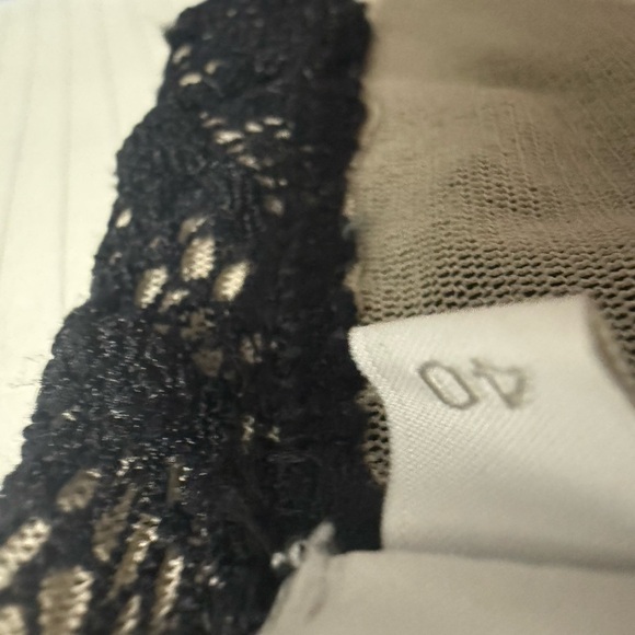 Anne Fontaine Black Lace Long Sleeve Blouse Size 40 / US 6-8 - Picture 4 of 13